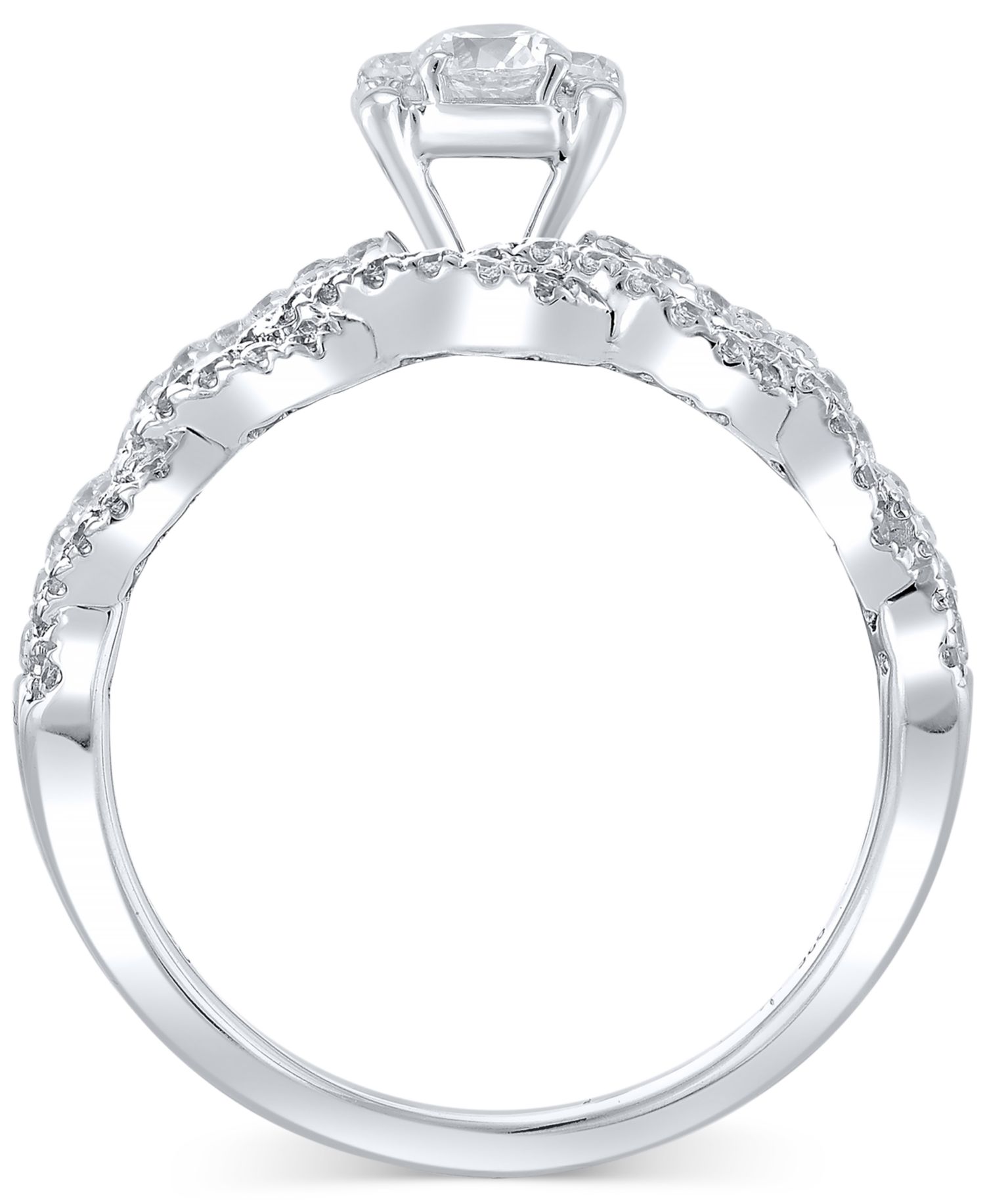 Diamond Braid-Inspired Bridal Set (1 ct. t.w.) in 14k White Gold
