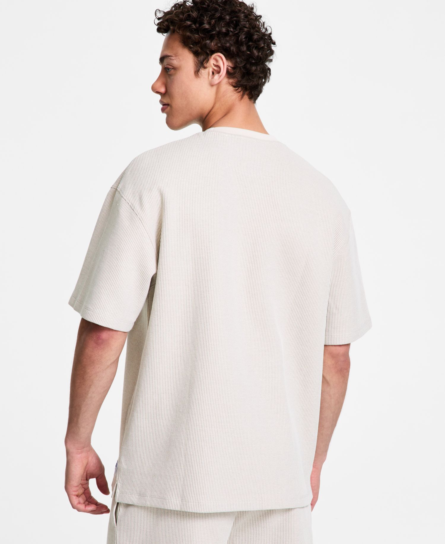 Men's Relaxed Fit Waffle Knit Short Sleeve T-Shirt