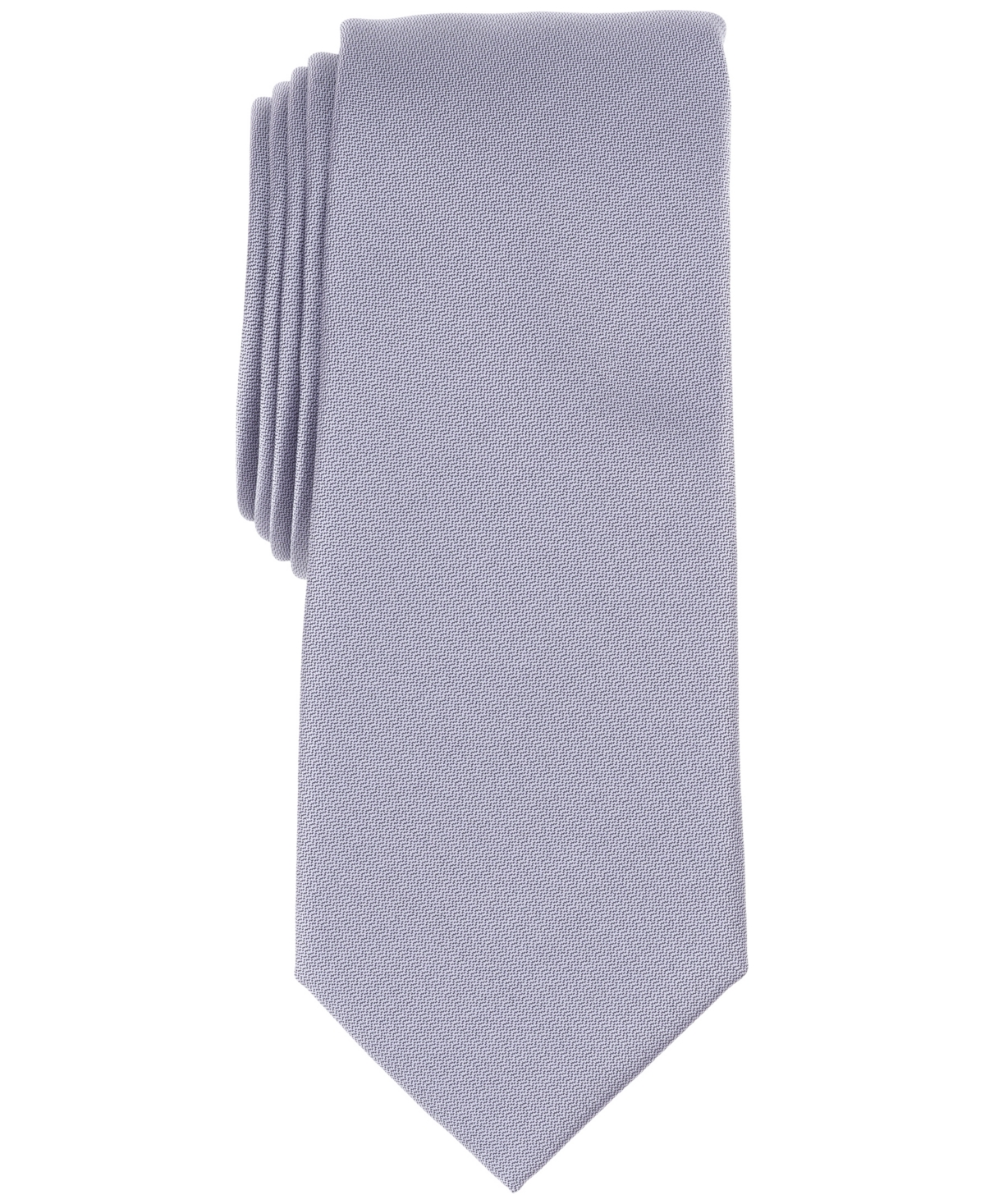 Alfani Men's Solid Texture Slim Tie, Created For Macy's In Lavender