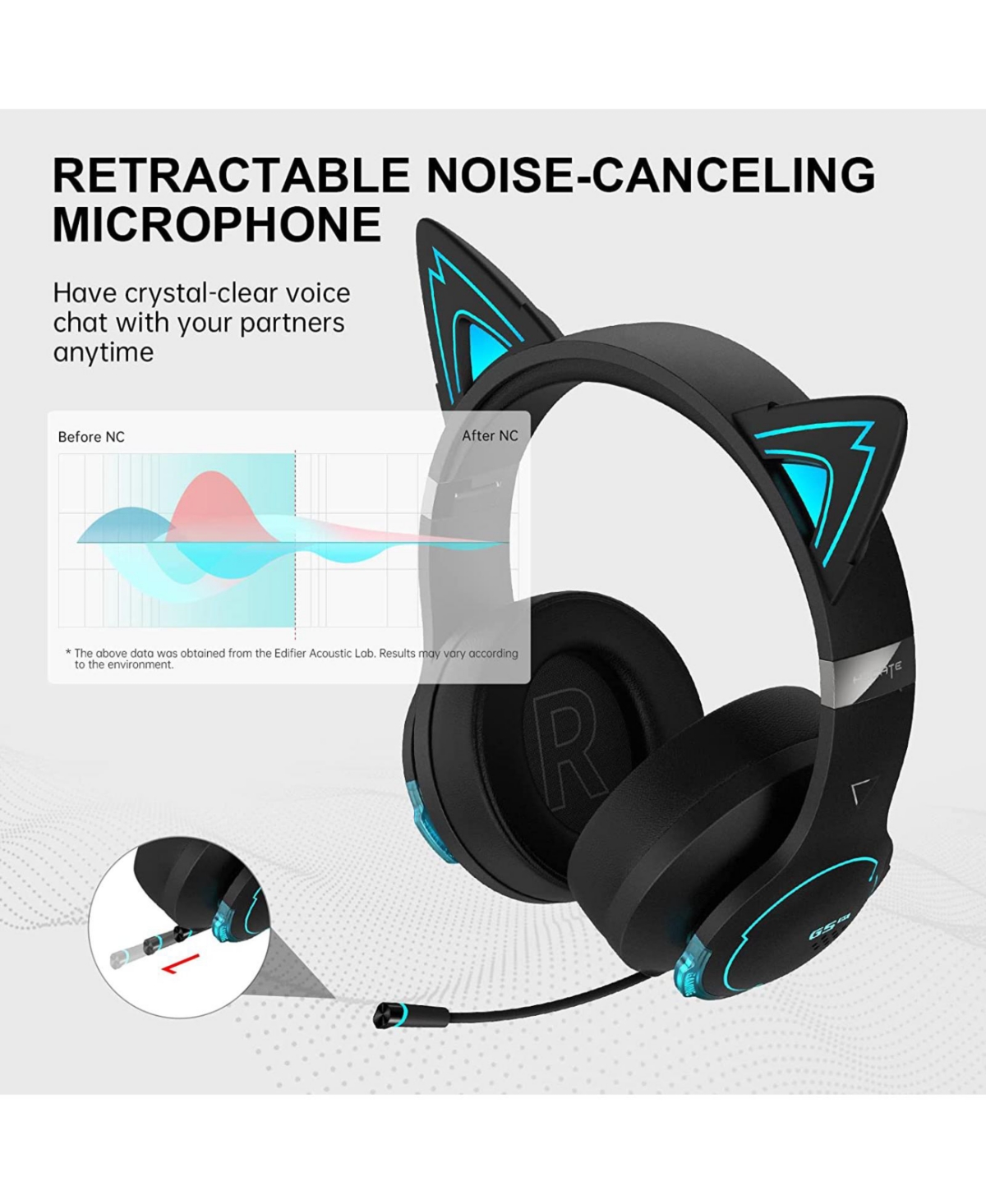 Edifier G5BT Cat Wireless Bluetooth Ear Gaming Headset with Mic