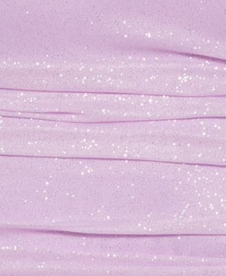 Juniors' Gathered Glitter-Finish Mini Dress