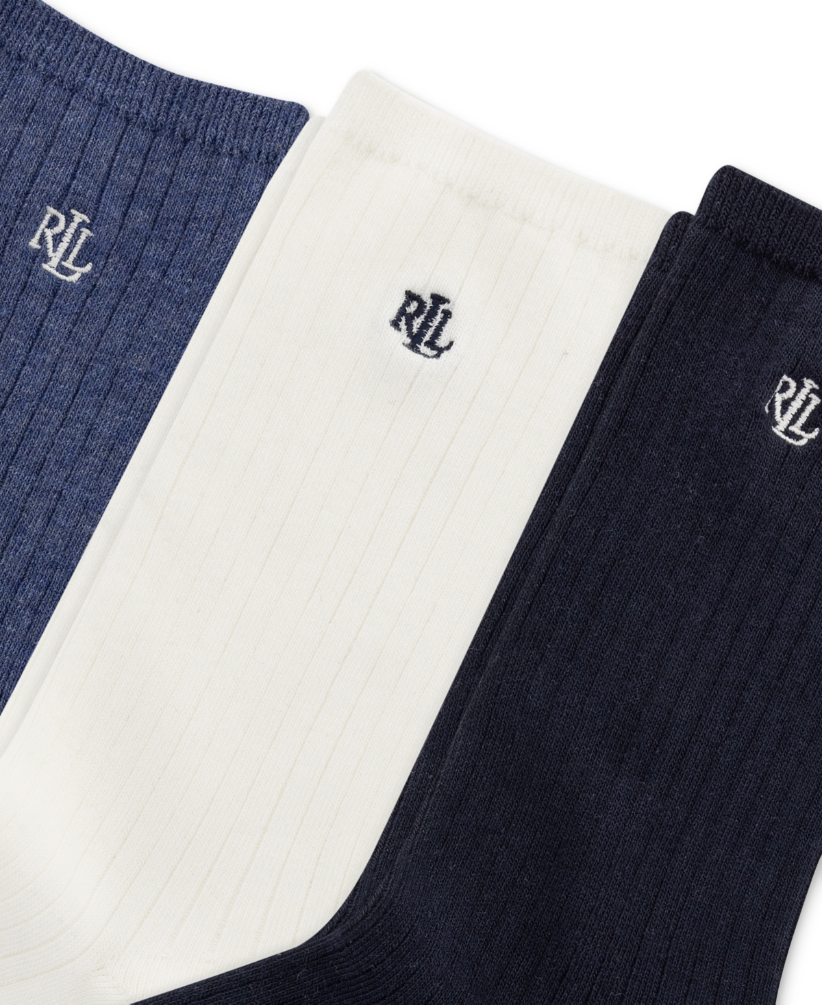 RALPH LAUREN WOMEN'S 3-PK. CLASSIC RIB TROUSER SOCKS 