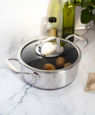 DiamondClad 3-Qt. Hybrid Nonstick Stainless Steel Pot and Lid