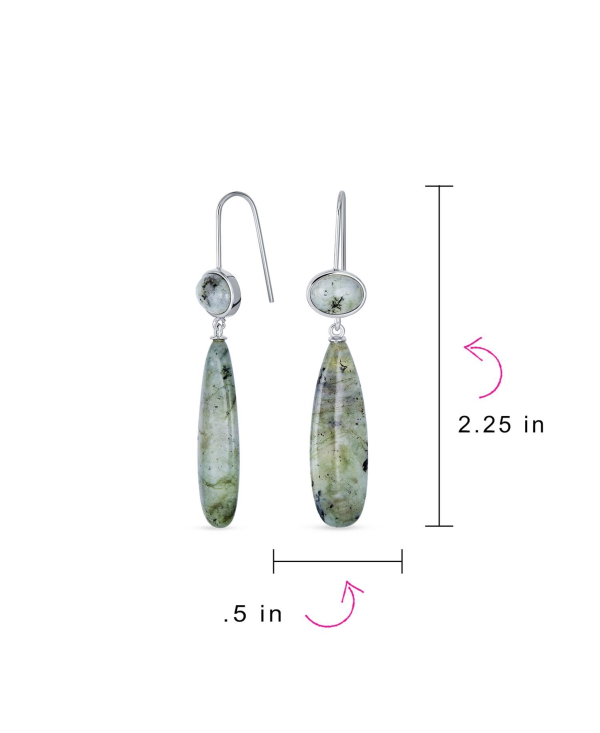 Bling Jewelry Unique Geometric Oval Linear Long Shape Tear Drop Multi-Tier NaturalParty Dangling Earrings Fish hook For Women in Silver P