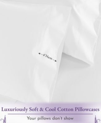 Luxury 1000 Thread Count Standard / Queen Pillow Cases Set of 2 Cotton - 100% Cotton Sateen,Crisp and Cooling Pillow Cases