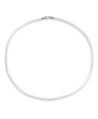 White Cream 1MM Satin Silk Cord Necklace with Silver Lobster Claw