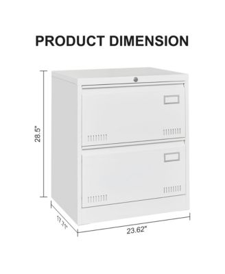 Filing Cabinet Lateral File Cabinet 2 Drawer with Lock Metal File Cabinets Three Drawer Office Cabinet for Legal/Letter/A4/F4