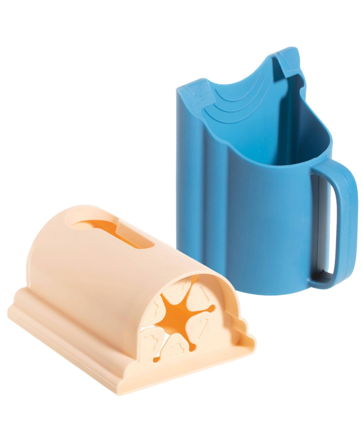 Sperric Toddler Bath Spout Cover Bath Rinse Cup Set- Soft Silicone Bathtub Faucet Safety Guard Bath Rinse Cup, 100% Food Grade Silicone, Pink - Open b