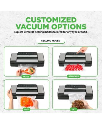 Deluxe Vacuum Sealer with Silver Handle for Food Storage