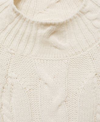 Women's Perkins Neck Braided Sweater