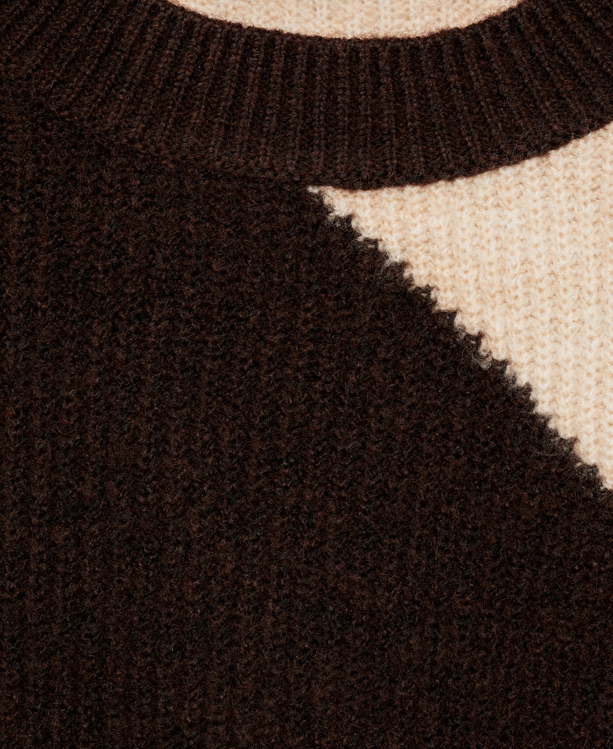 Mango Women's Striped Knit Sweater In Medium Brown