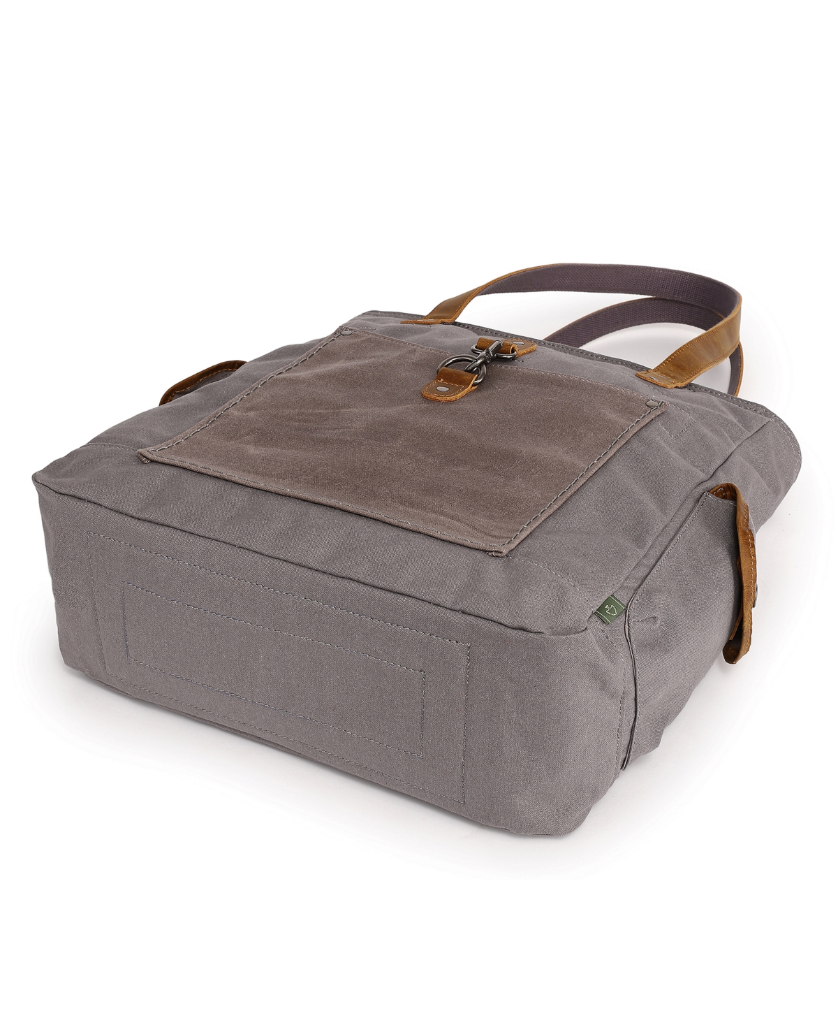 Tsd Brand Valley And Sky Canvas Tote Bag In Gray