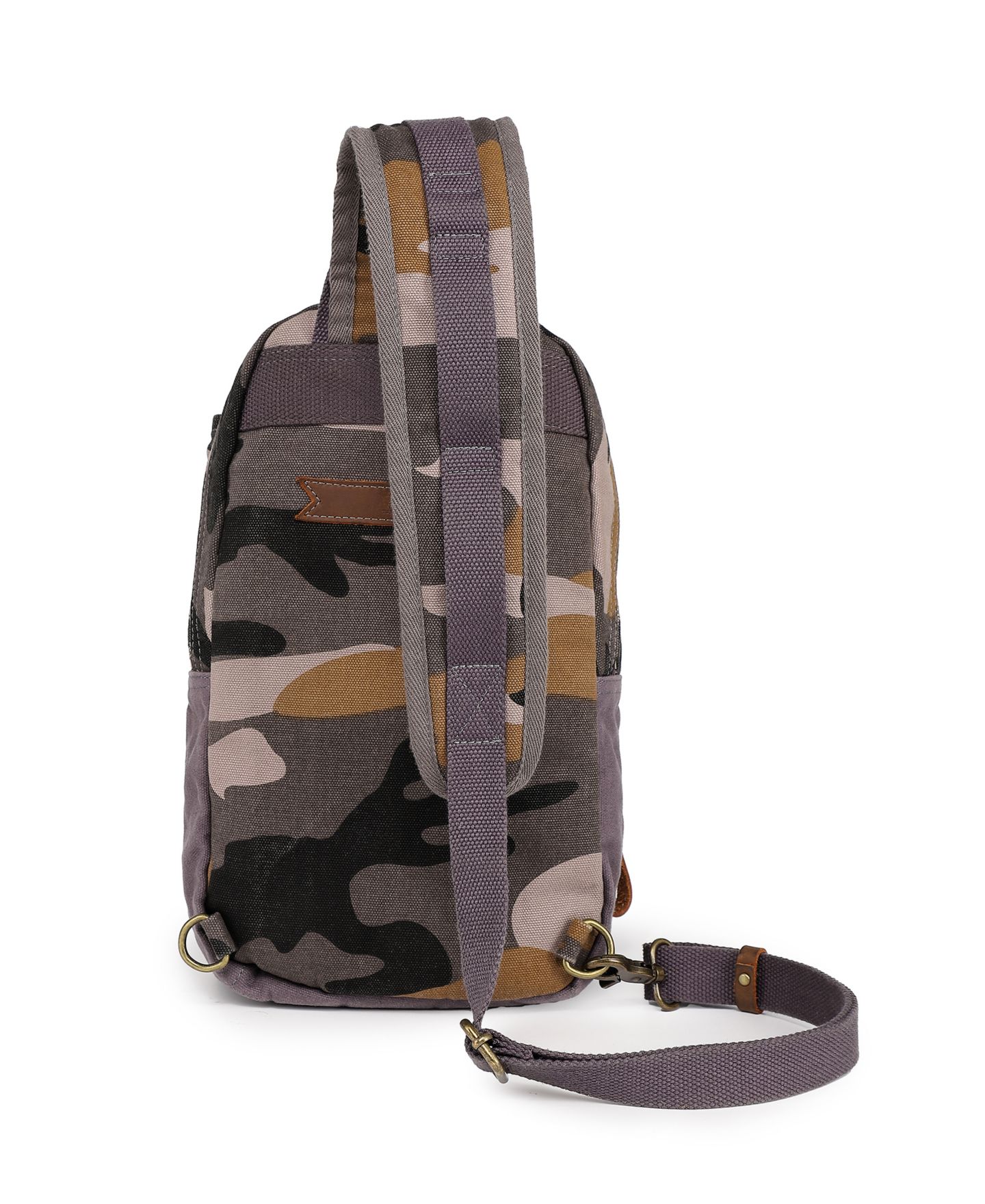 Женская сумка TSD BRAND Mountain Leaf Top Handle Sling, цвет: Серый камуфляжный — фото 2