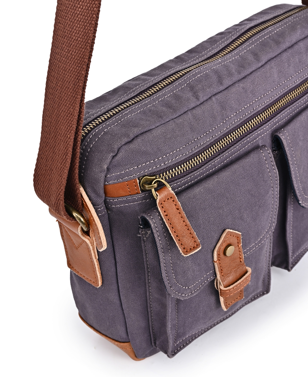 Tsd Brand Trail Breeze Canvas Mail Bag In Dark Gray