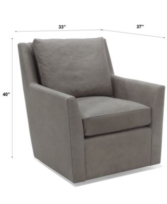CLOSEOUT! Merten Fabric Swivel Chair, Exclusively at Macy's