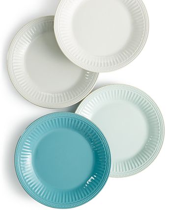 Lenox - Stoneware French Perle Groove Dove Grey Dinner Plate, A Macy's Exclusive