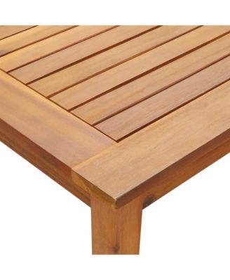 Patio Table 55.1"x31.5"x29.1" Solid Acacia Wood