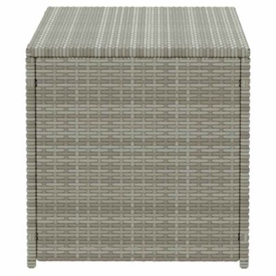 Patio Storage Box Poly Rattan 39.4&amp;#x22;x19.7&amp;#x22;x19.7&amp;#x22; Gray