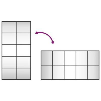 Wall Mirror Black Glass 19.7 x 39.4 in Wall mounting