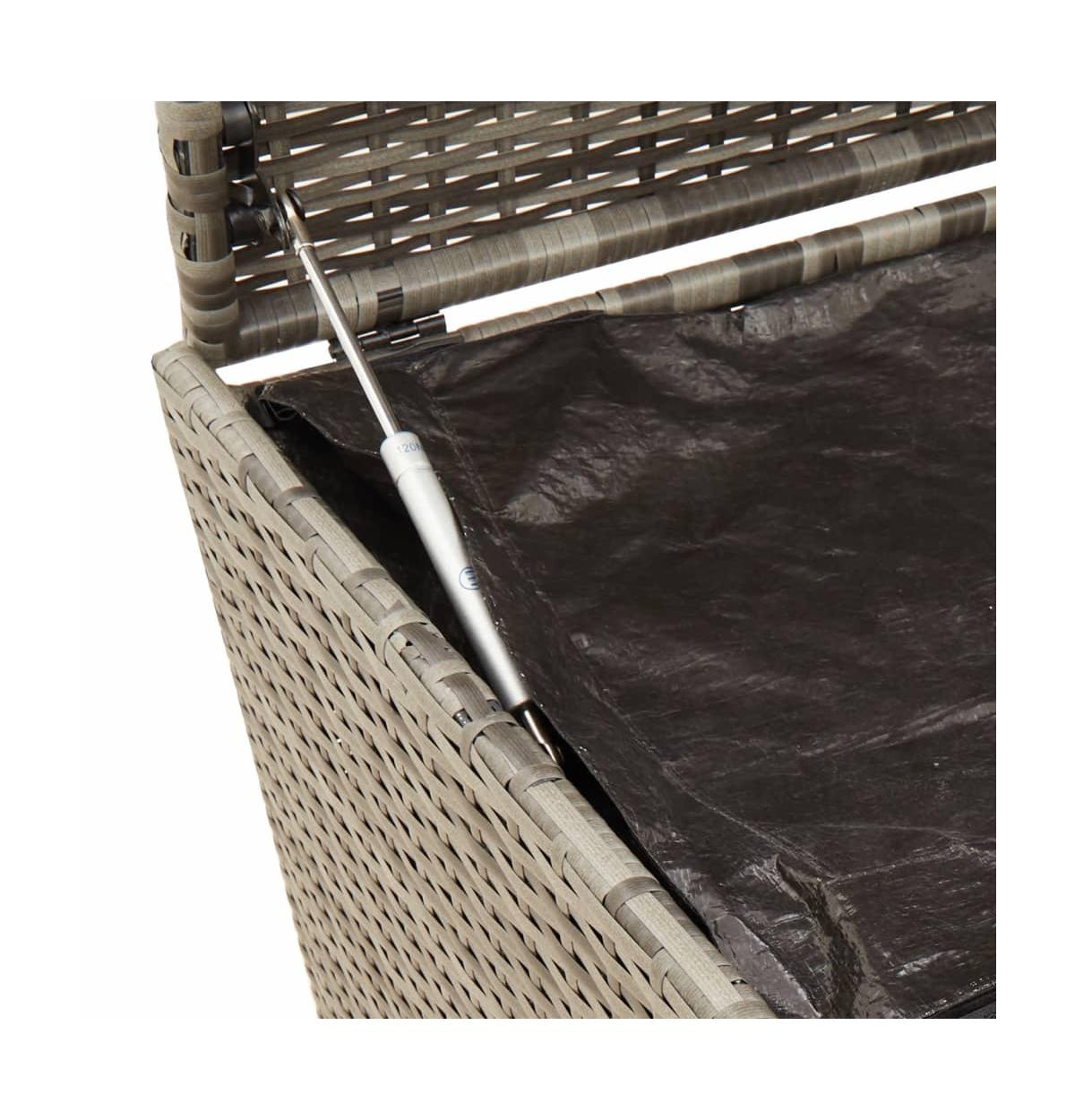 vidaXL Garden Storage Box74.8 Gal Poly Rattan - Gray