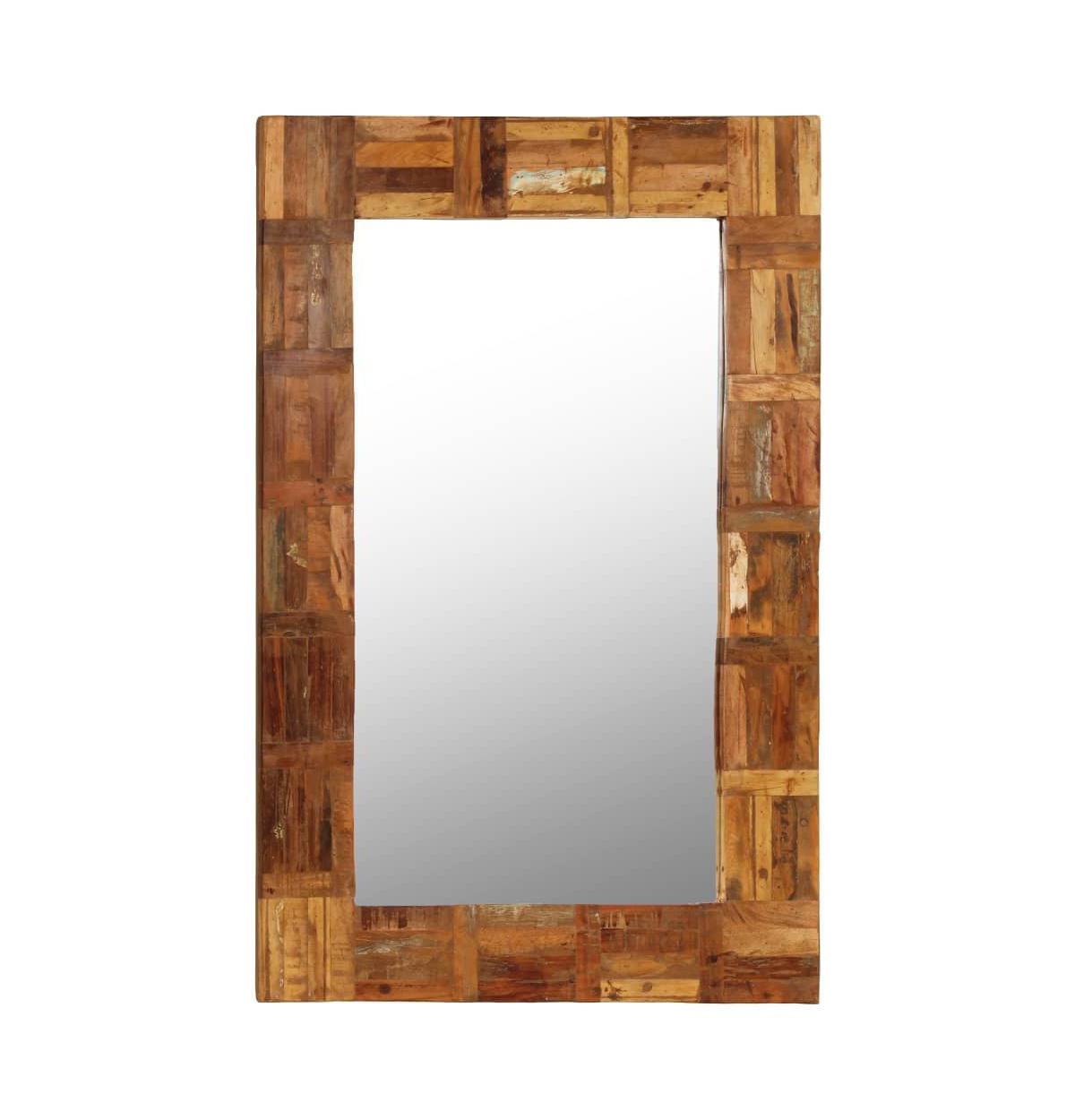 vidaXL Wall Mirror Solid Reclaimed Wood 23.6