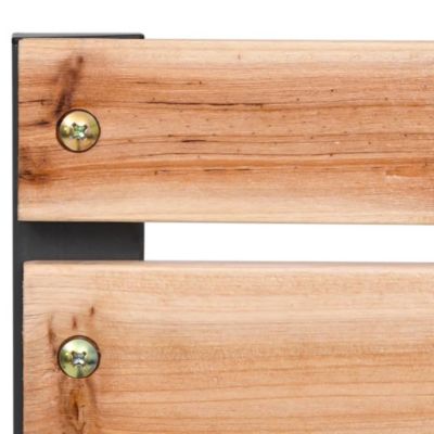 Garden Bench Grey and Wood Wood and Iron 47.2 in Durable