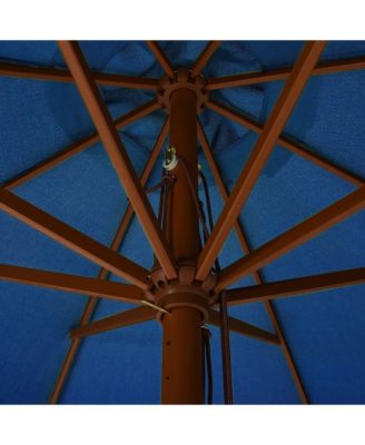 Garden Parasol with Wooden Pole 129.9" Azure