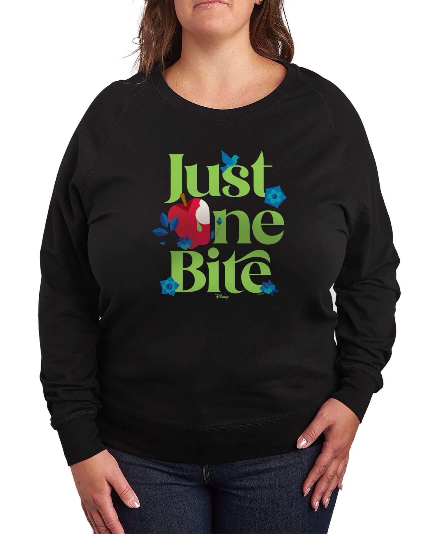 Plus Size Disney Snow White Just One Bite Graphic Crew Neck Top