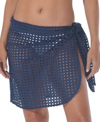 Raviya - Women's Eyelet Wrap Skirt Cover-Up