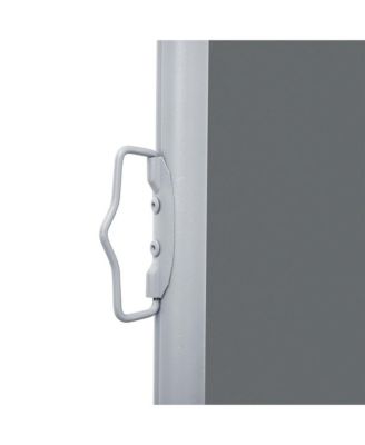 Side Awning Anthracite Polyester with PU coating 55.1x236.2 in