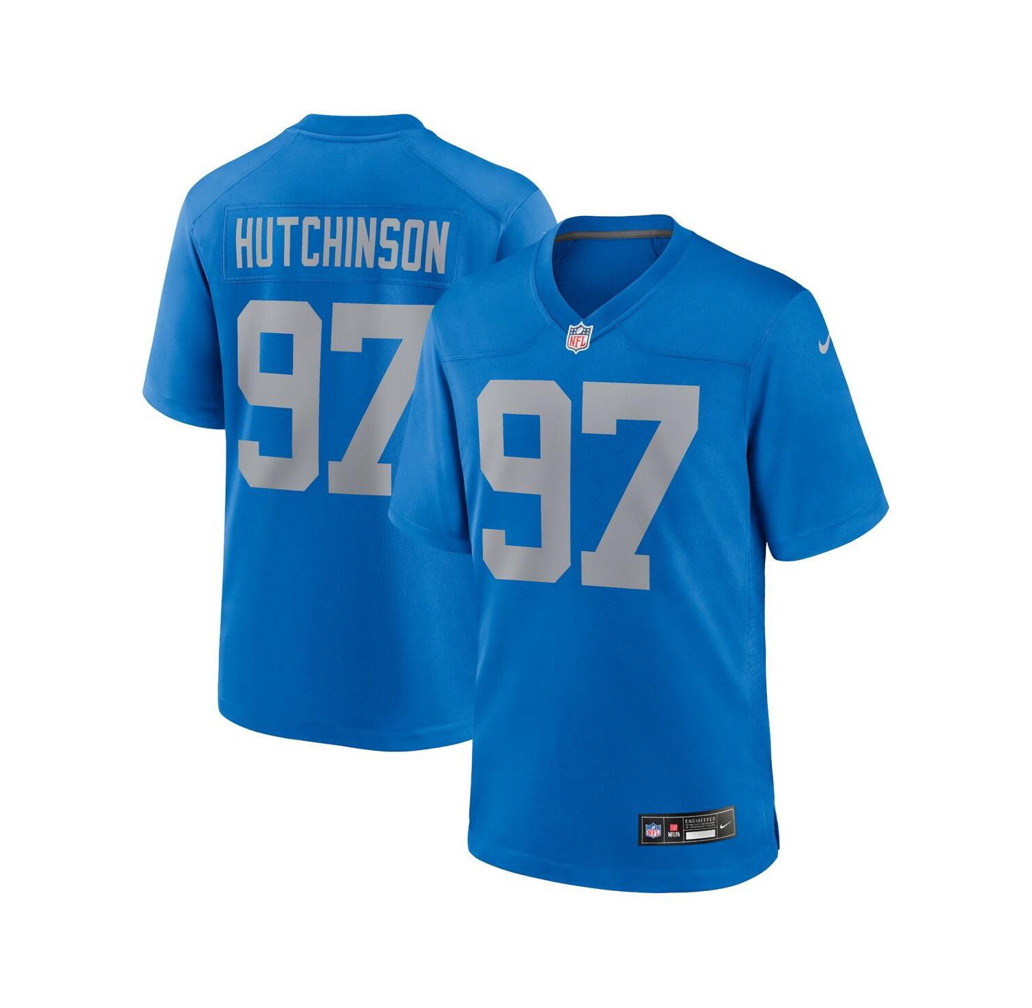 Men's Aidan Hutchinson Blue Detroit Lions Alternate Game Jersey