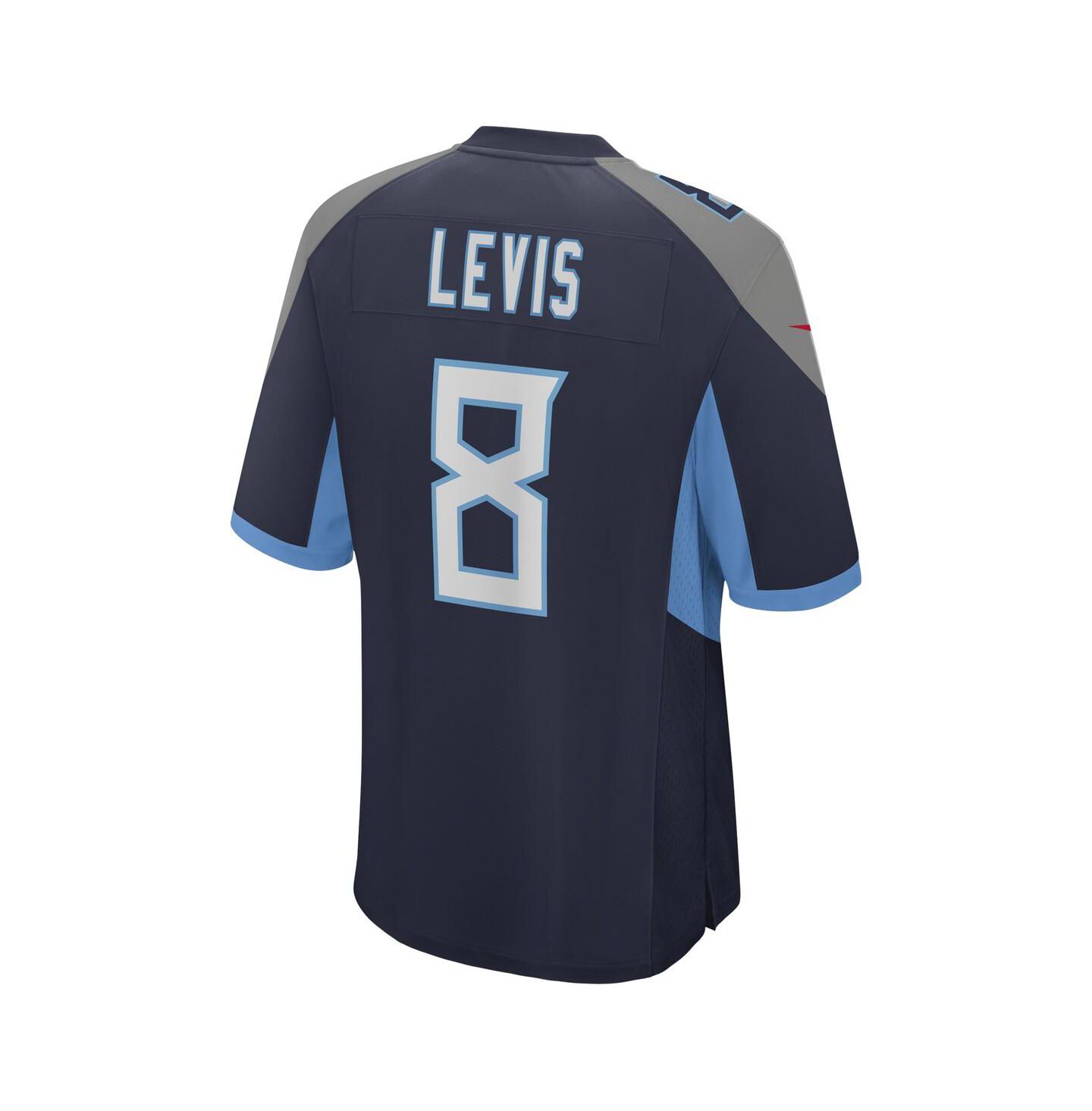 Мужской топ Nike Will Levis Navy Tennessee Titans Game Jersey — фото 3