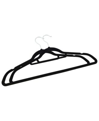20 pcs Clothes Hanger Set Anti-slip Black Velvet