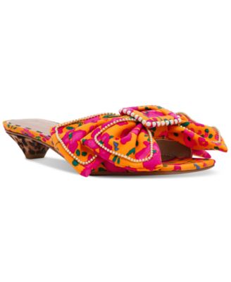 Betsey Johnson - Women's Aylah Bow Kitten-Heel Sandals