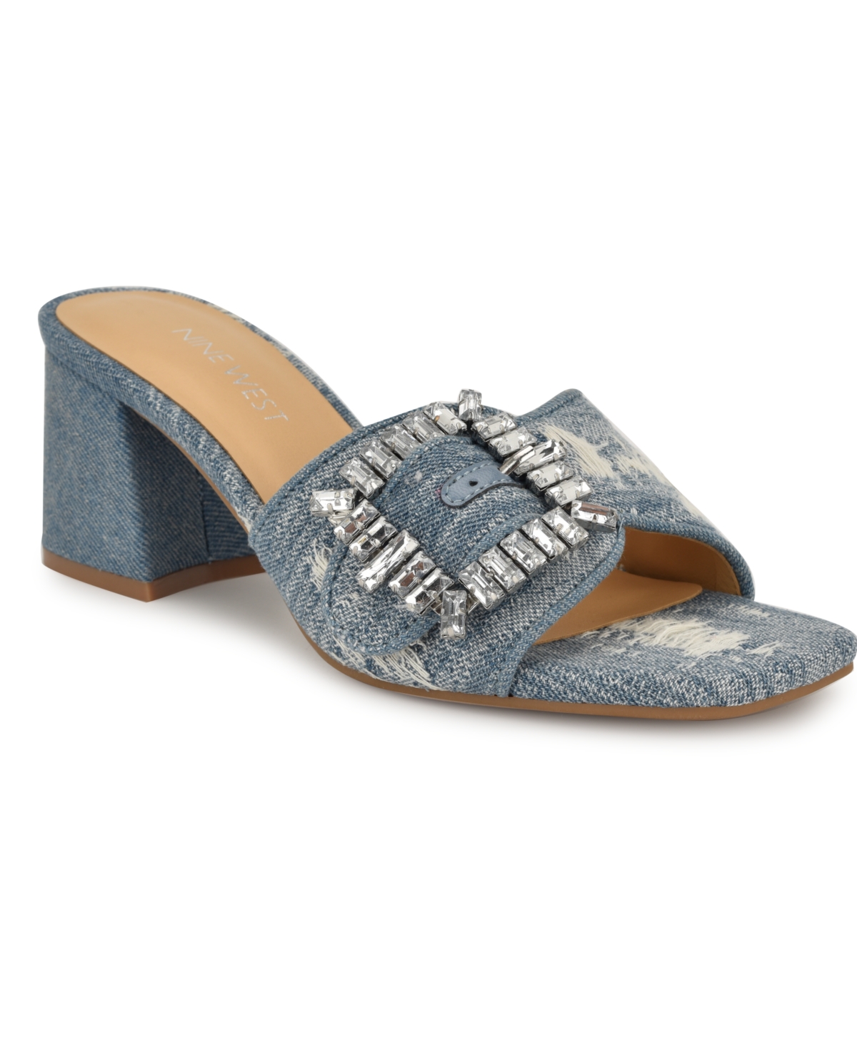 NINE WEST WOMEN'S GEANILA BLOCK HEEL DRESS SANDALS 