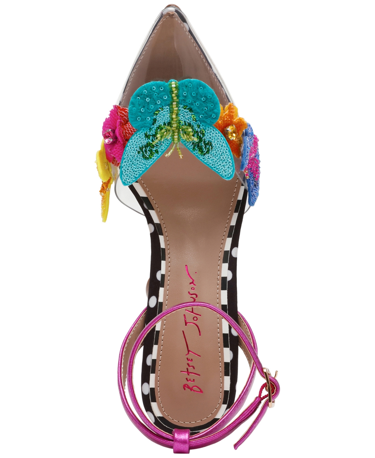 Betsey Johnson Women's Kamilla Butterfly Vinyl Pumps In Black Multi