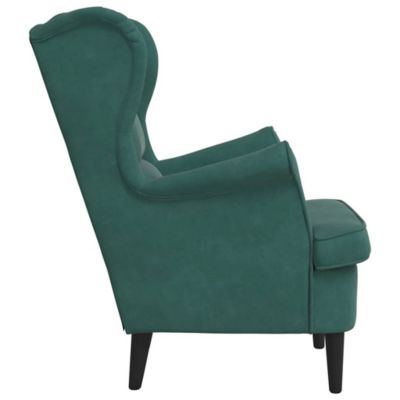 Armchair Dark green Velvet, Plywood Standard Armchair Other
