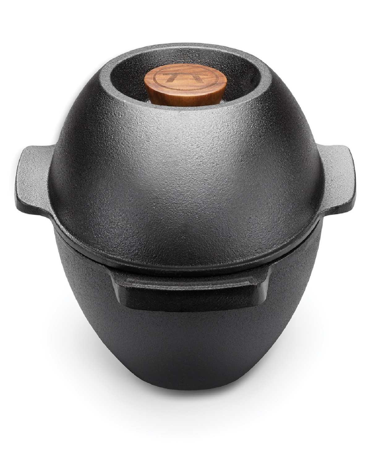Outset Cast Iron 2.5-quart Mussel And Seafood Pot With Lid In Black