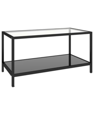 Tea Tables 2 pcs Tempered Glass Black