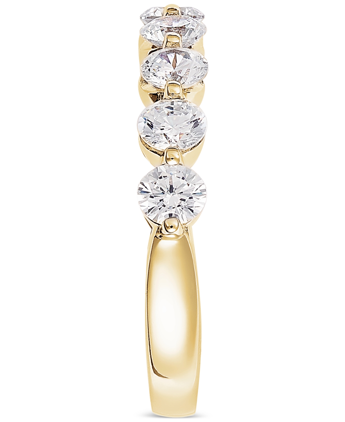 Macy's Diamond Seven Stone Band (3/4 Ct. T.w.) In 14k White Or Yellow Gold In Yellow Gold