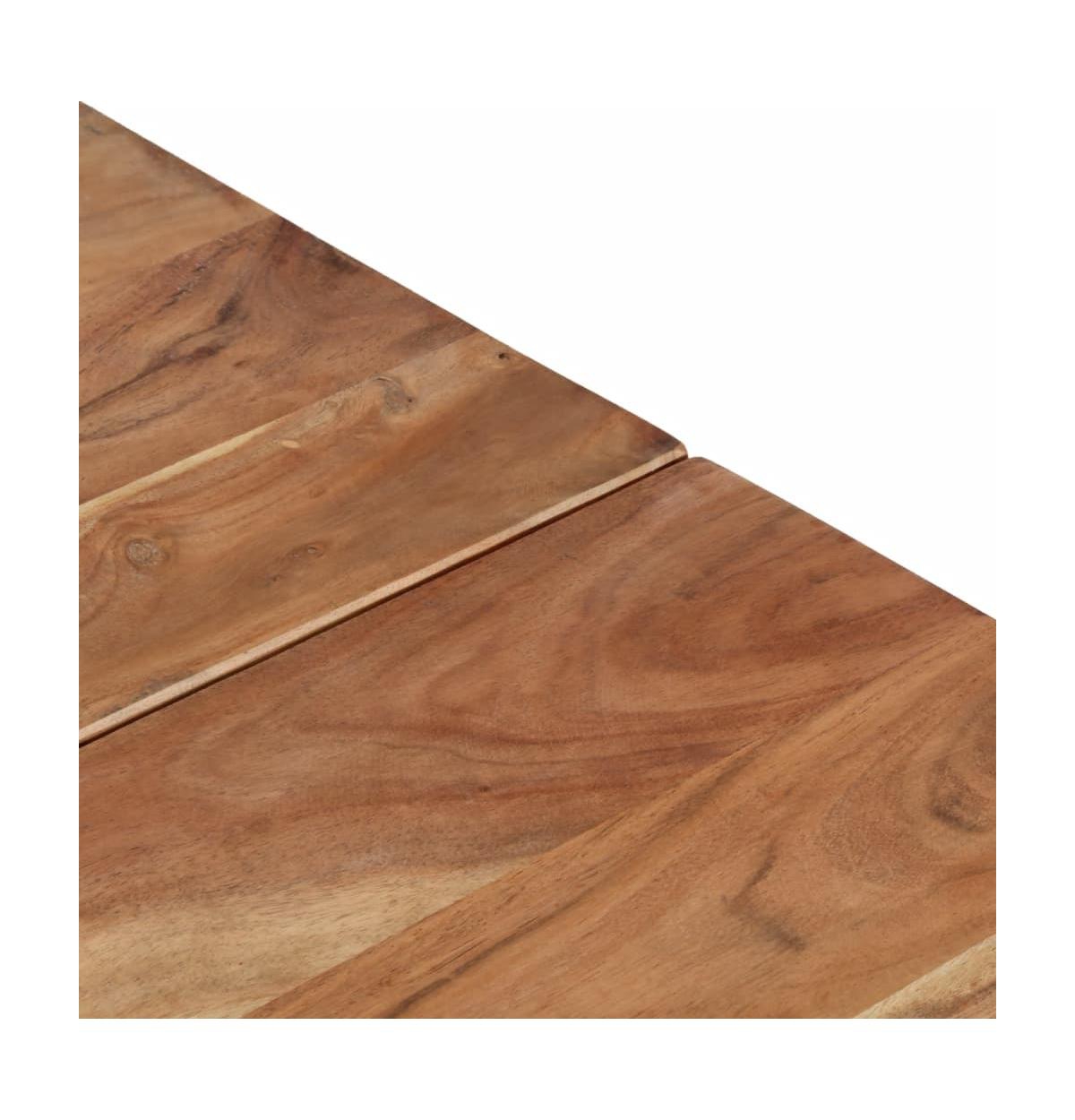 vidaXL Coffee TableStainless Steel and Solid Acacia Wood - Silver