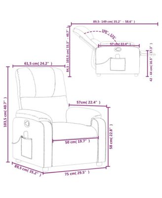 Massage Recliner Chair Brown