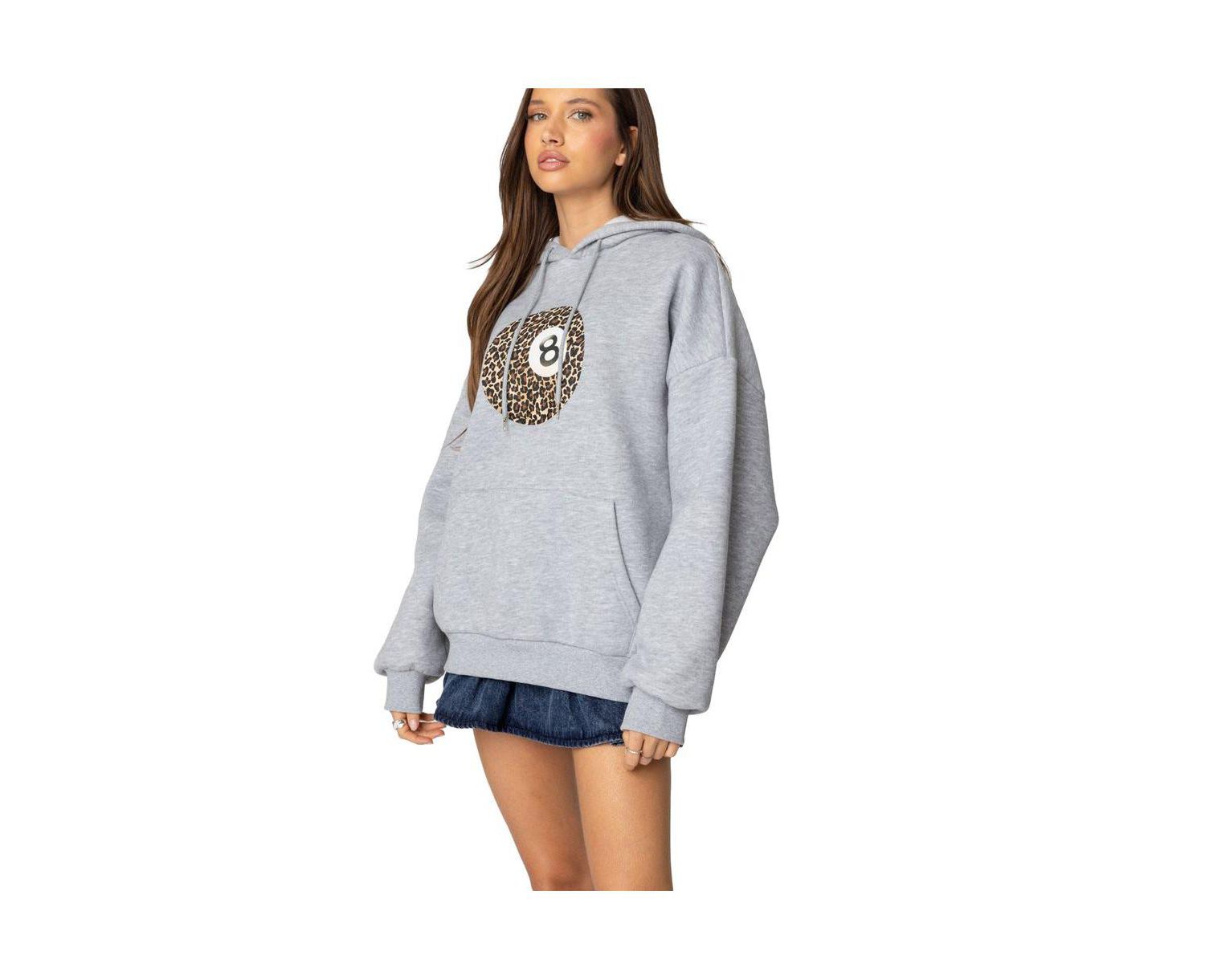 Women's Leopard 8 Oversized Hoodie