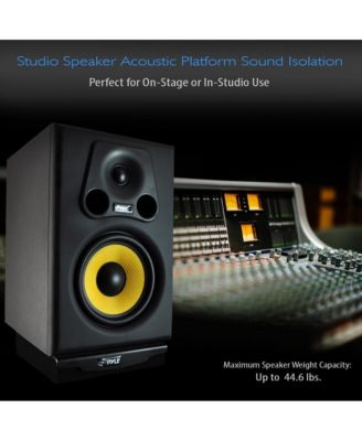 Sound Dampening Speaker Riser, Studio Acoustic Isolation Platform, 7.5" x 9.1", Up to 44.6 lbs