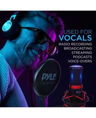 USB Computer Microphone Kit with Shock Mount, Pop Filter, and Desktop Stand for Streaming and Recording