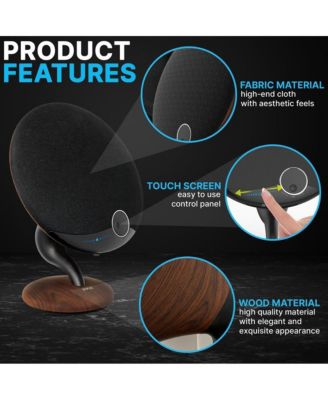 Portable Wireless BT Streaming Gramophone Speaker with Subwoofer, Oak Finish