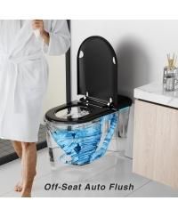 Smart Toilet with Tank Built in, Dual Auto Power Flush, Auto Open & Close, Foot Sensor Operation