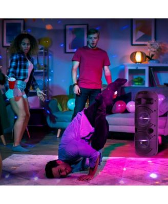 Outdoor Bluetooth Speakers, 300W High-Powered PA System, 8" Rechargeable Bluetooth Speaker with Microphone, BT Karaoke Audio System-FM/AUX/MP3/USB, Carry Handle-Wireless Mic, Remote Control