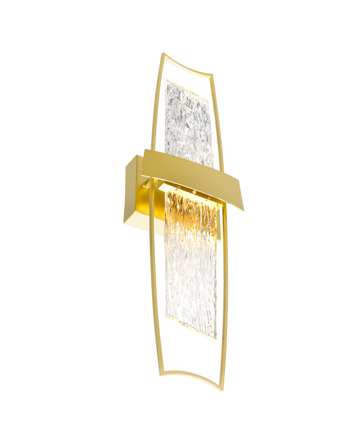 Cwi Lighting 26" Metal Guadiana Integrated Led Wall Light In Satin Gold