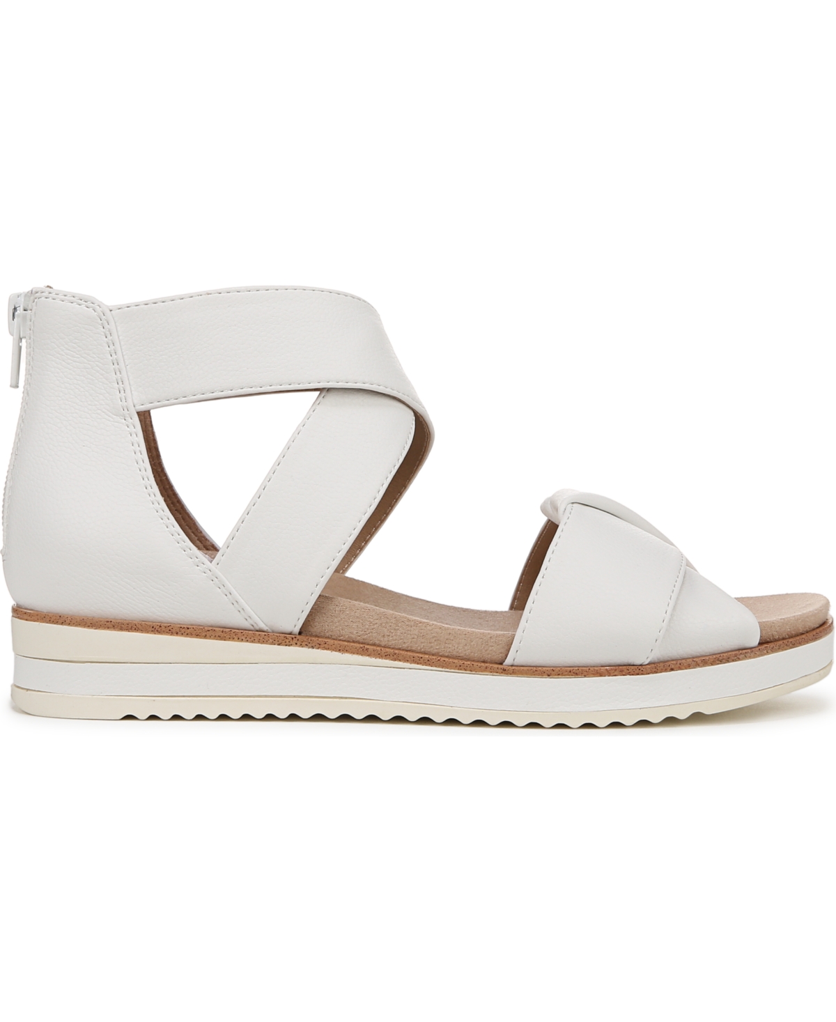 LIFESTRIDE LIFESTRIDE WOMEN'S ZOOM ROUND OPEN TOE CRISSCROSS WEDGE SANDALS 